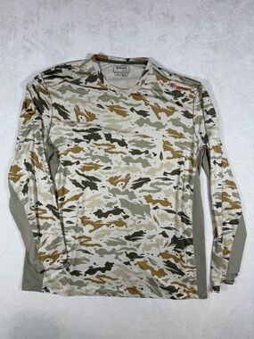 Simms XL SolarFlex Desert Camo Long-Sleeve Performance Shirt - Tan, Olive, White